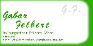 gabor felbert business card