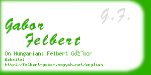 gabor felbert business card